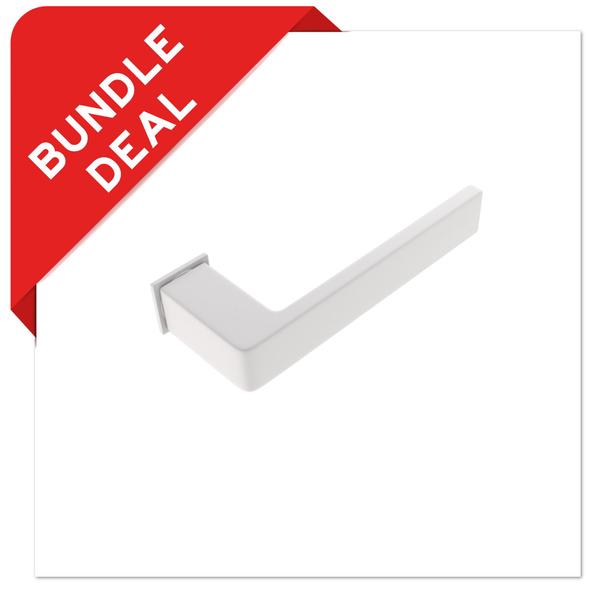 Sluitwerkpakketten met Deurkruk Quadrate 28 Minimal Wit